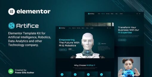 Artifice – AI & Robotics Elementor Template Kit