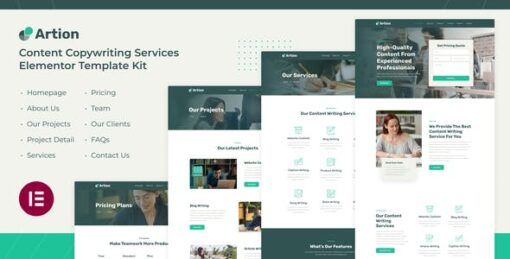 Artion | Content Copywriting Services Elementor Template Kit