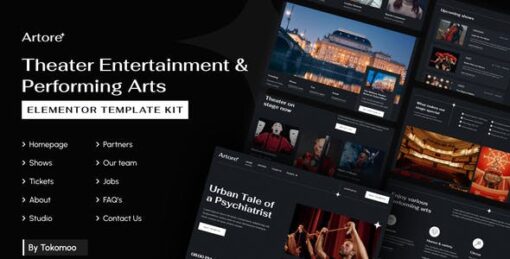Artore | Theater Entertainment & Performing Arts Elementor Template Kit