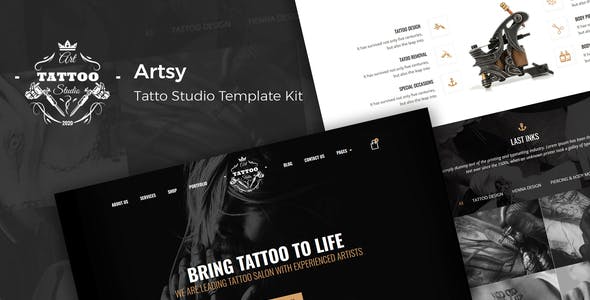 Artsy – Tattoo Studio Elementor Template Kit Artsy – Tattoo Studio Elementor Template Kit