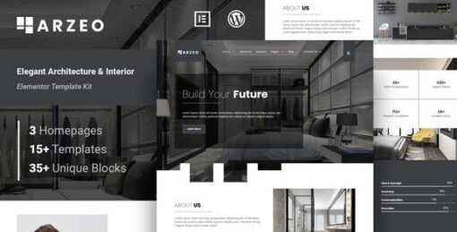 Arzeo – Elegant Architecture & Interior Elementor Template Kit