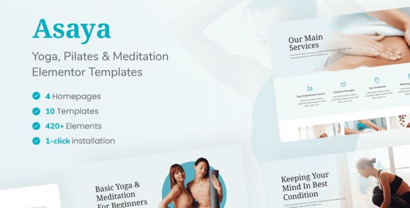 Asaya – Yoga & Meditation Elementor Kit Asaya – Yoga & Meditation Elementor Kit