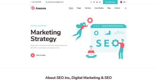 Aseona | SEO Digital Marketing Elementor Template Kit