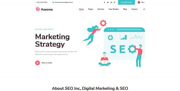 Aseona | SEO Digital Marketing Elementor Template Kit Aseona | SEO Digital Marketing Elementor Template Kit