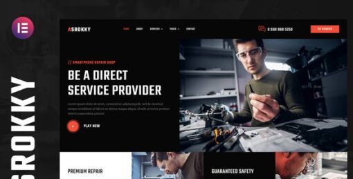 Asrokky – Smartphone Repair Shop Elementor Template Kit