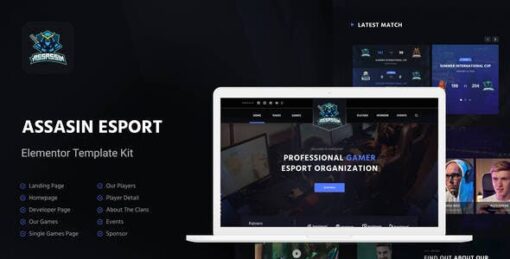 Assasin | eSport & Gaming Elementor Template Kit