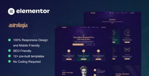 Astrologia – Horoscope Astrology Elementor Template Kit