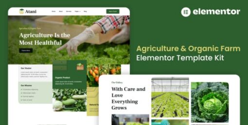 Atani – Agriculture & Organic Farm Elementor Pro Template Kit