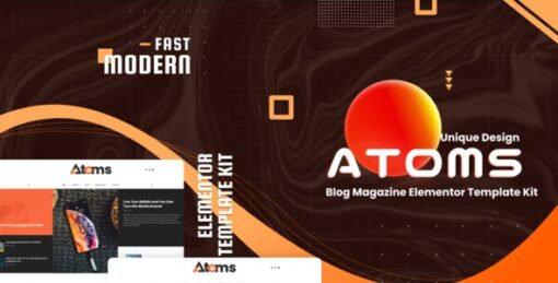 Atoms – Blog & Magazine Elementor Template Kit