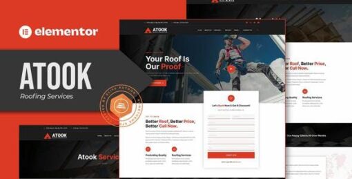 Atook – Roofing Services Elementor Template Kit
