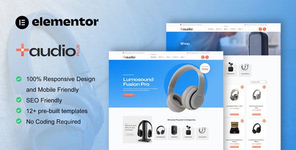 AudioPlus – Audio Store WooCommerce Elementor Template Kit AudioPlus – Audio Store WooCommerce Elementor Template Kit
