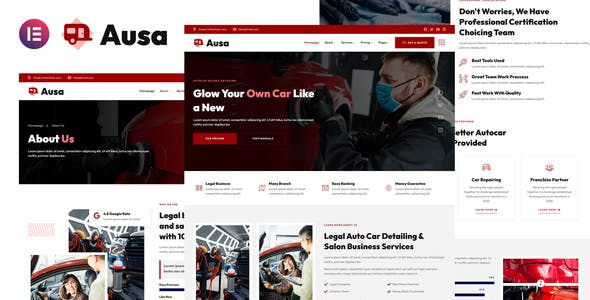 Ausa – Autocar Salon & Detailing Services Elementor Template Kit Ausa – Autocar Salon & Detailing Services Elementor Template Kit