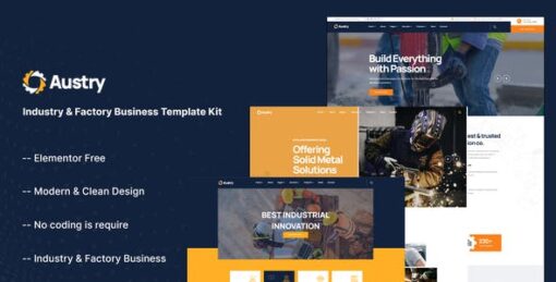 Austry – Industry & Factory Business Elementor Template Kit