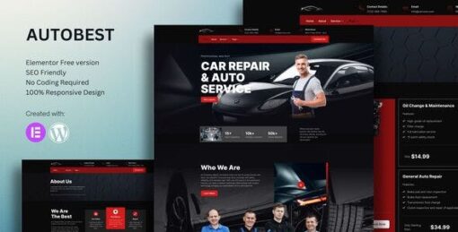 Autobest Car Repair & Auto Service Elementor Template Kit