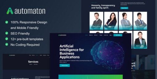 Automaton – Artificial Intelligence & Technology Services Elementor Template Kit