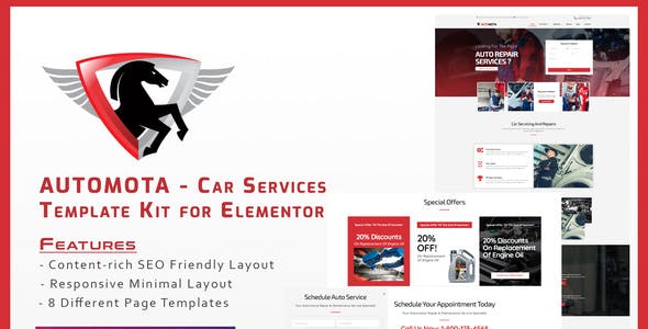Automota – Car Repair Services Template Kit Automota – Car Repair Services Template Kit