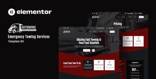 Autowing – Emergency Towing Service Elementor Template Kit
