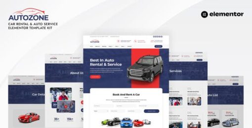 Autozone – Car Rental & Auto Service Elementor Template Kit