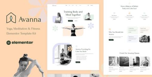 Avanna – Yoga, Meditation & Fitness Elementor Template Kit