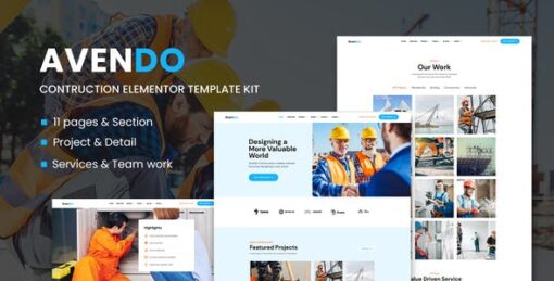 Avendo – Construction Elementor Template Kit