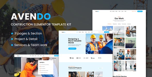 Avendo – Construction Elementor Template Kit Avendo – Construction Elementor Template Kit