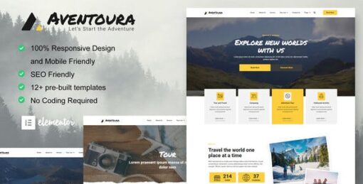 Aventoura – Travel & Tour Agency Elementor Template Kit