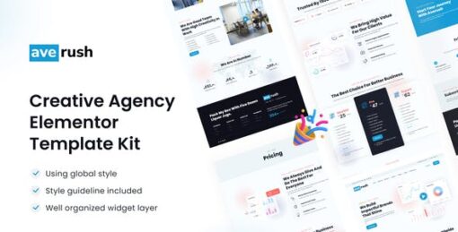 Averush – Digital Marketing & Creative Agency Elementor Template Kit