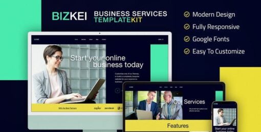 Bizkei | Business & Services Elementor Template Kit