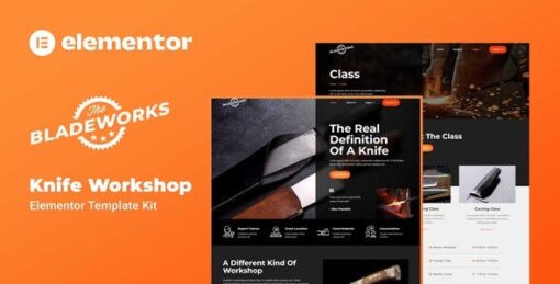 Bladeworks – Knife Workshop Elementor Template Kit