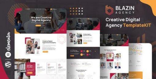 Blazin – Creative Digital Agency Elementor Template Kit