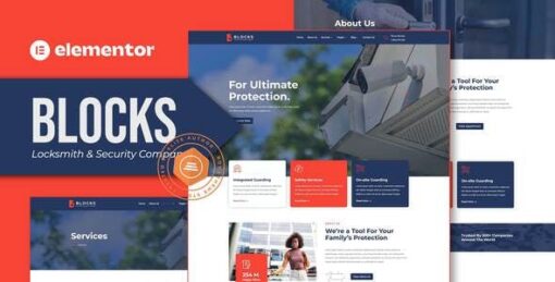 Blocks – Locksmith & Security Company Elementor Template Kit