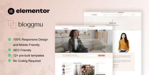 Bloggmu – Feminine Blog Elementor Template Kit