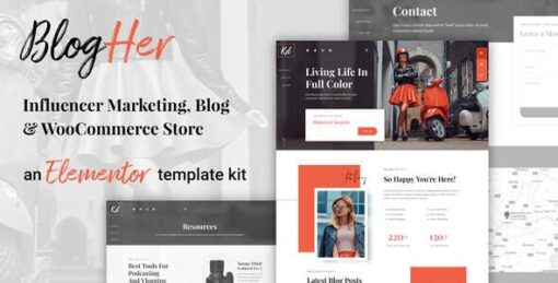 BlogHer – Influencer Marketing Elementor Template Kit
