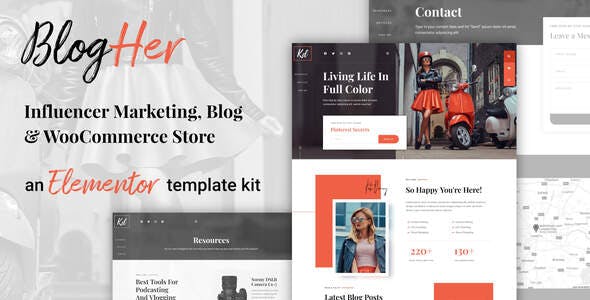 BlogHer – Influencer Marketing Elementor Template Kit BlogHer – Influencer Marketing Elementor Template Kit