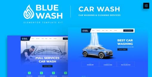 Bluewash – Car Washing & Cleaning Services Template Kit