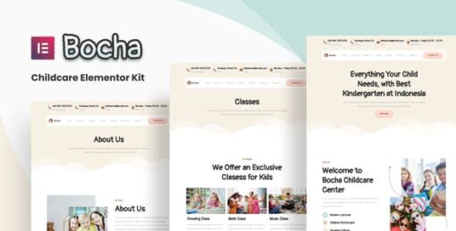 Bocha – Childcare Elementor Template Kit