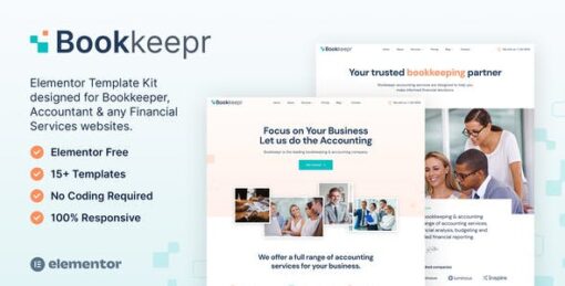 BookKeepr – Bookkeeping & Accounting Service Elementor Template Kit
