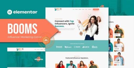 Booms – Influencer Marketing Conference Elementor Template Kit