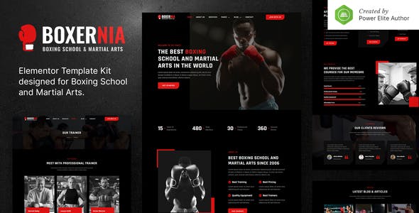 Boxernia – Boxing School & Martial Arts Elementor Template Kit Boxernia – Boxing School & Martial Arts Elementor Template Kit