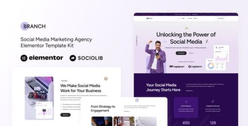 Branch – Social Media Marketing Agency Elementor Template Kit