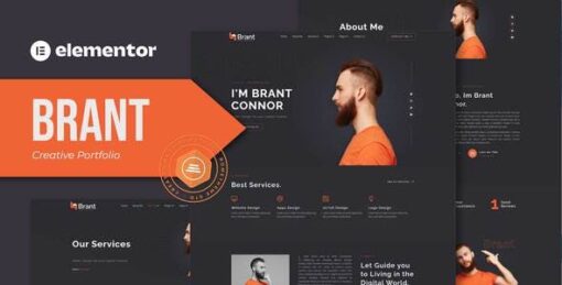 Brant – Creative Portfolio & Agency Elementor Template Kit