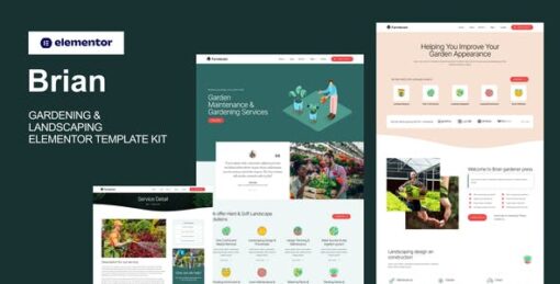 Brian – Gardening & Landscaping Elementor Template Kit