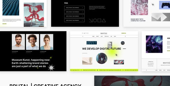 Brutal | Creative Agency & Advertising Service Elementor Template Kit Brutal | Creative Agency & Advertising Service Elementor Template Kit