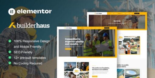 BuilderHaus – Construction Company Elementor Pro Template Kit
