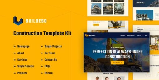 Buildeso – Construction & Building Elementor Template Kit