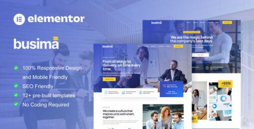 Busima – Business Consultant Elementor Template Kit