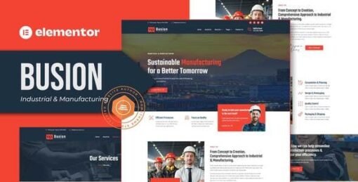 Busion – Industrial & Manufacturing Elementor Pro Template KIt
