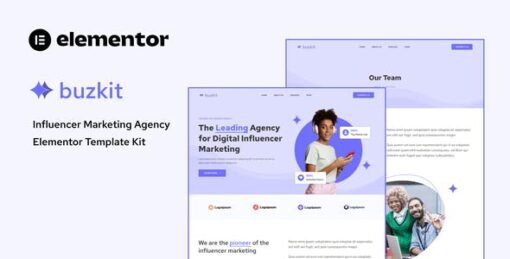 Buzkit – Influencer Marketing Agency Elementor Template Kit