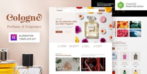 Cologne – Perfume & Fragrance Elementor Template Kit
