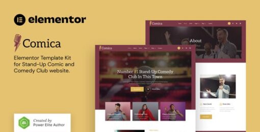 Comica – Stand-Up Comic & Comedy Club Elementor Template Kit